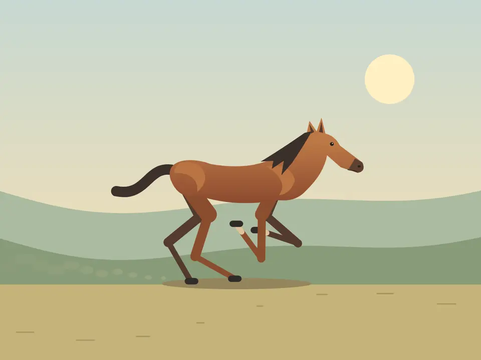 GPT-6 Astra's galloping horse, in 4 KB