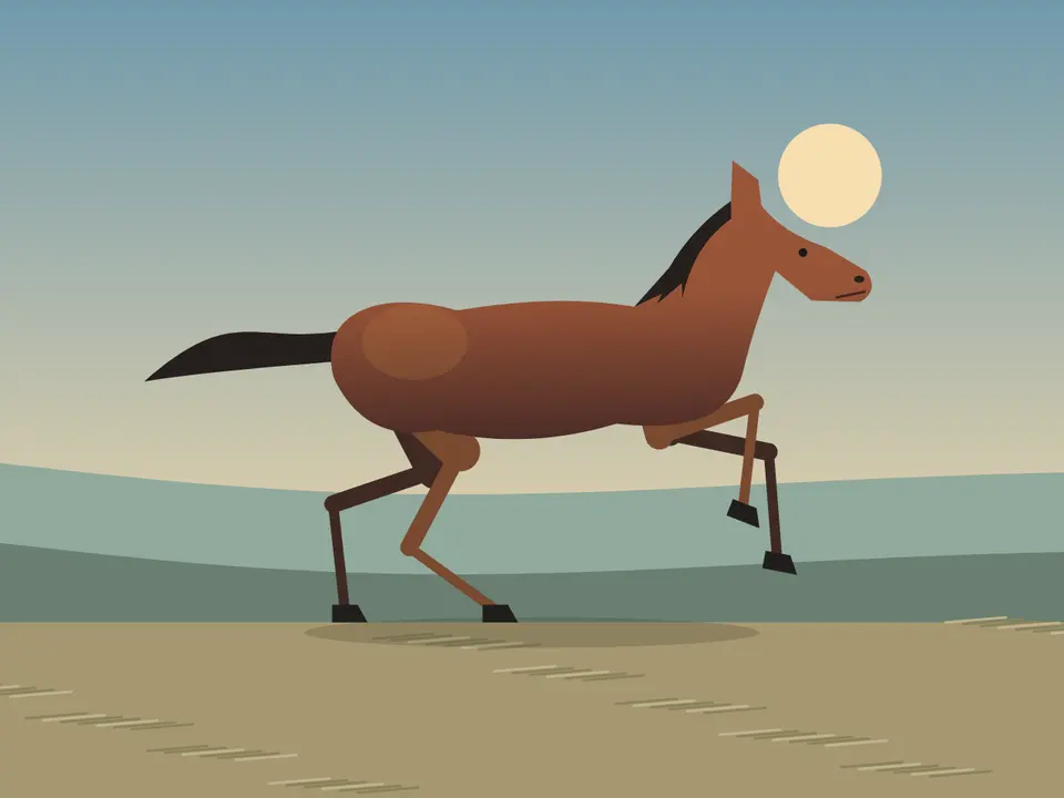 GPT-6.1 Sol's galloping horse, in 4 KB