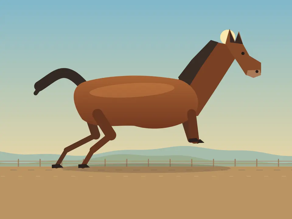 GPT-6 Sol's galloping horse, in 4 KB